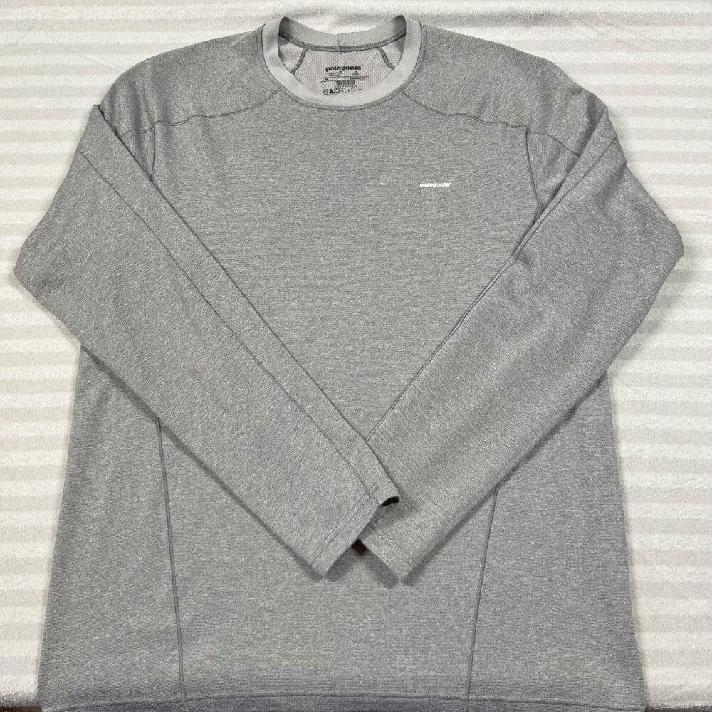 Patagonia Shirt Mens Medium Gray Capilene 3 Midweight Long Sleeve Base Layer